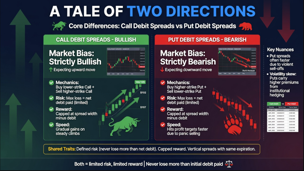 Call Debit Spreads Vs. Put Debit Spreads: Core Differences Explained