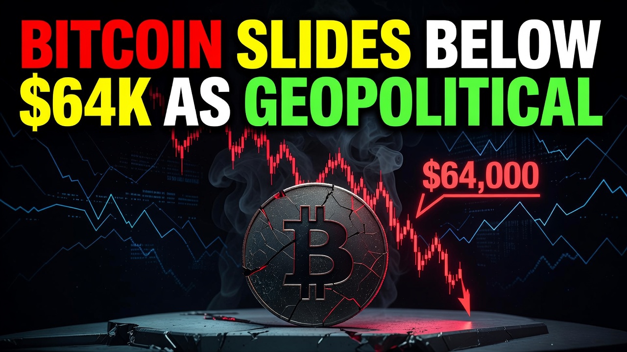 Bitcoin Slides Below $64K As Geopolitical Friction Rallies Bears