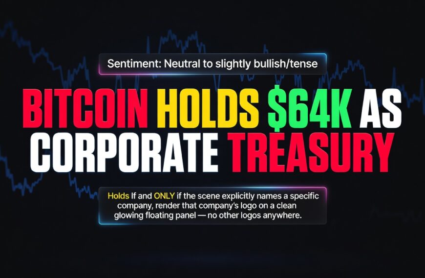 Bitcoin Holds $64K As Corporate Treasury Pressure Builds
