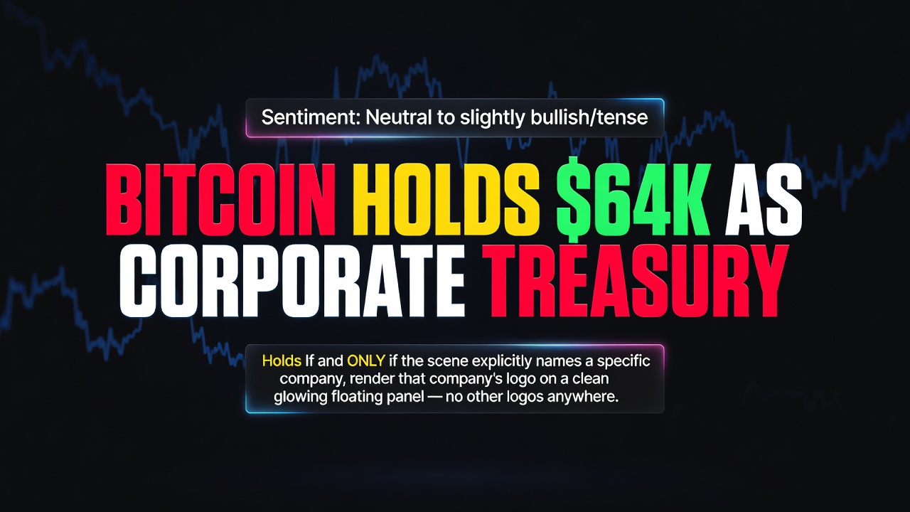 Bitcoin Holds $64K As Corporate Treasury Pressure Builds -- Bitcoin Holds $64K As Corporate Treasury Pressure Builds