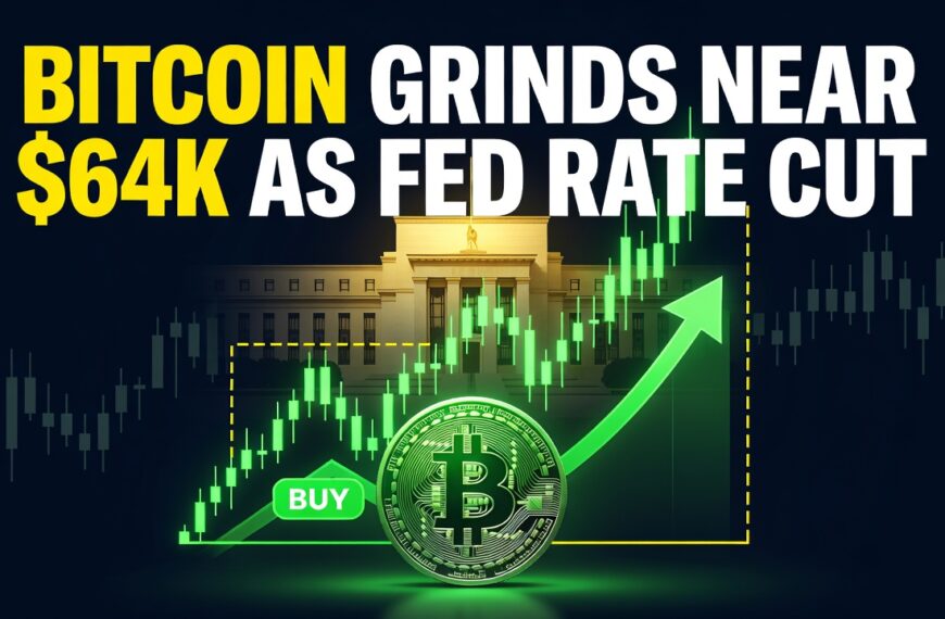 Bitcoin Grinds Near $64K As Fed Rate Cut Bets Heat Up