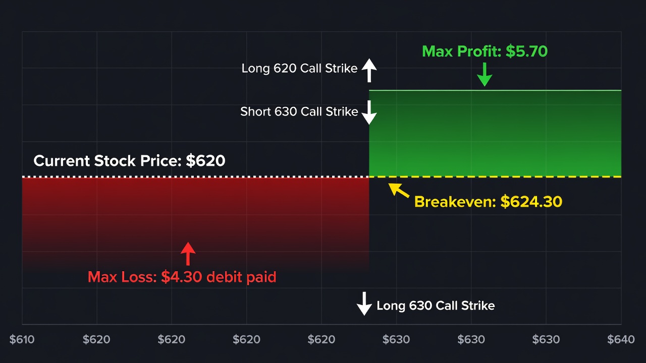 Choosing Strike Prices And Widths For Debit Spreads — Worked Example