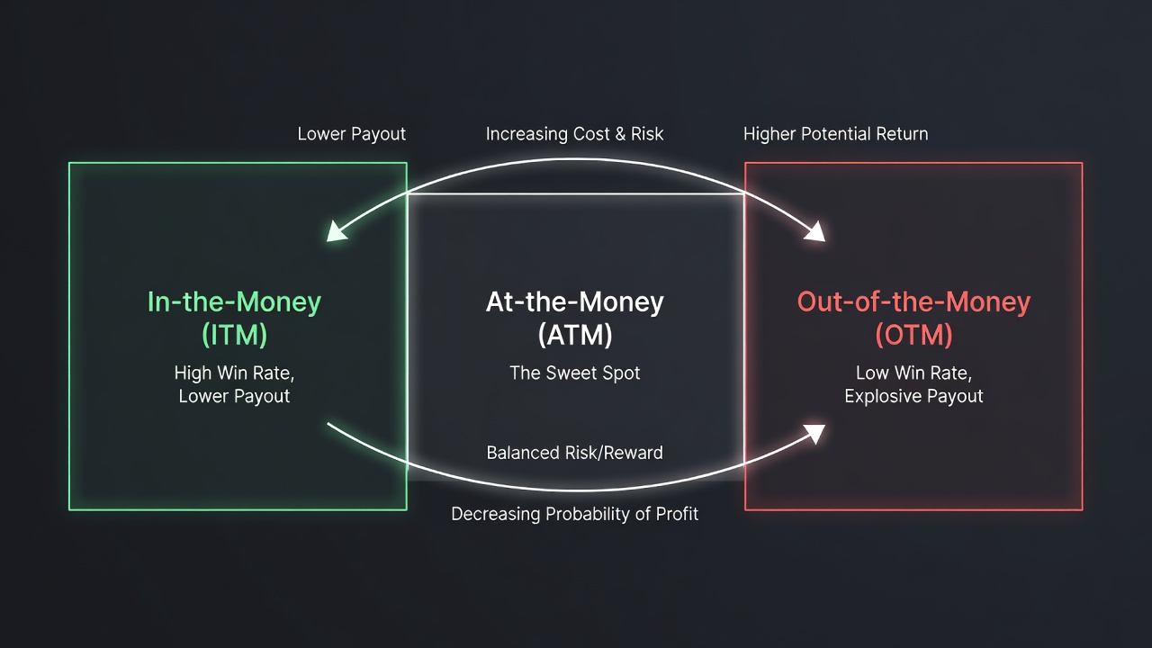 Choosing Strike Prices And Widths For Debit Spreads — Concept Diagram