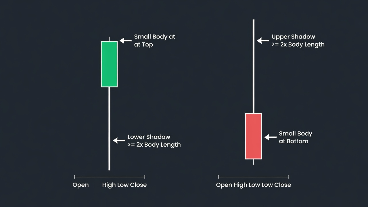 Complete Guide To Hammer And Shooting Star Candlestick Trading — Pattern Diagram