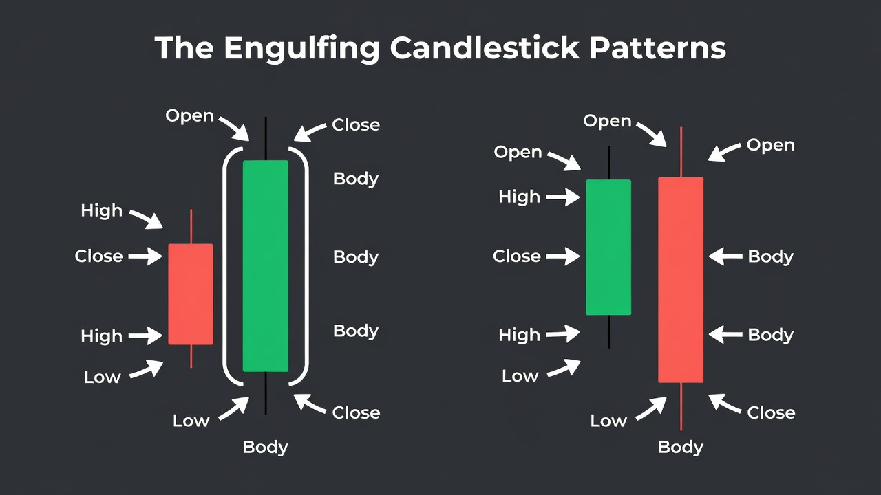 Complete Guide To The Bullish And Bearish Engulfing Candle Strategy -- Complete Guide To The Bullish And Bearish Engulfing Candle Strategy — Pattern Diagram