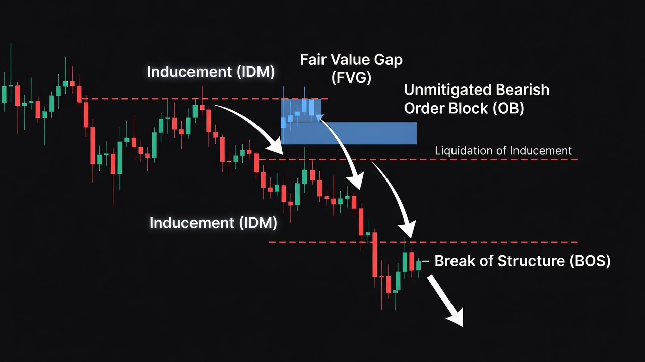 Smc Inducement And Fvg Strategy: Trading Western Digital Post-Earnings -- Smc Inducement And Fvg Strategy: Trading Western Digital Post-Earnings — Setup Diagram