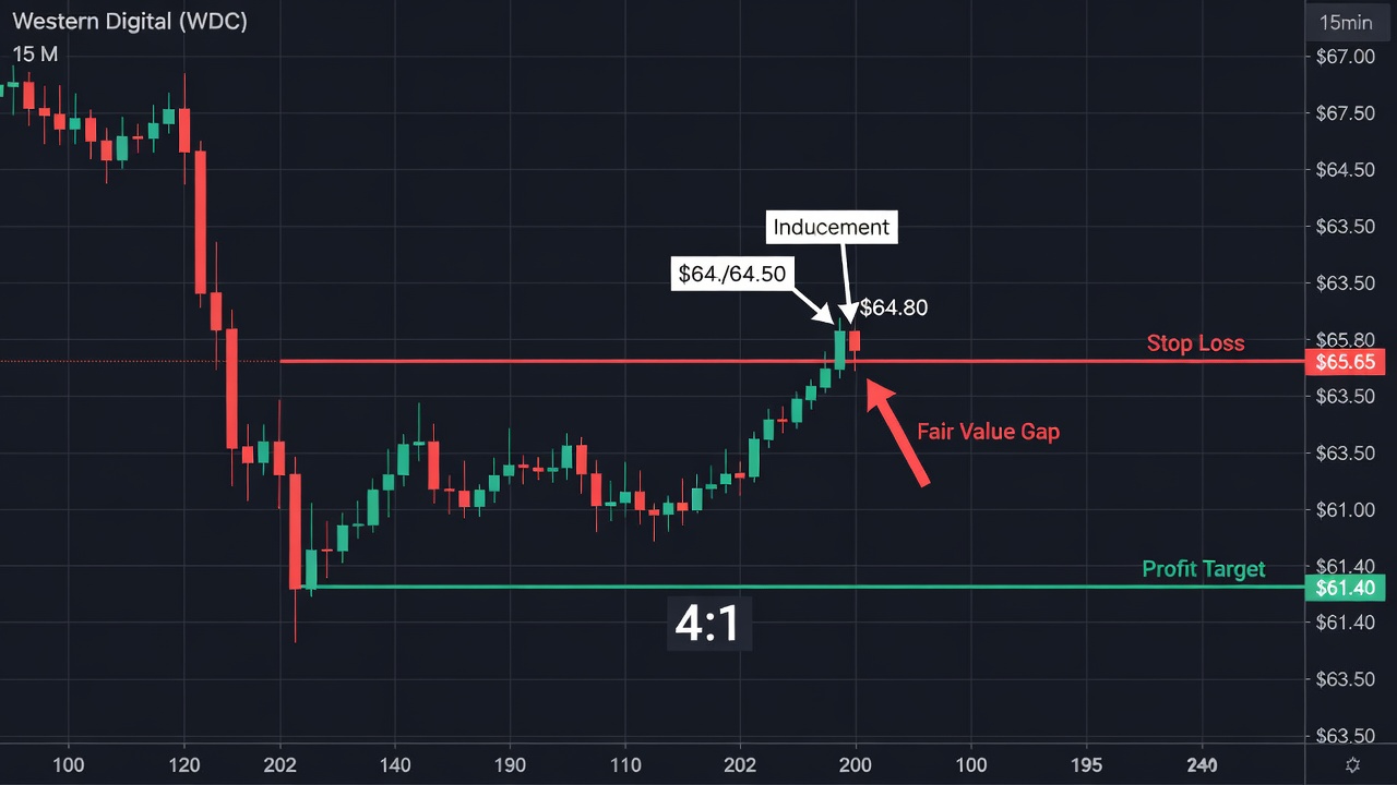Smc Inducement And Fvg Strategy: Trading Western Digital Post-Earnings -- Smc Inducement And Fvg Strategy: Trading Western Digital Post-Earnings — Entry/Exit Example