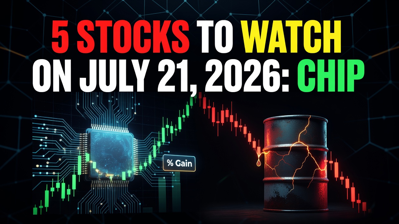 5 Stocks To Watch On July 21, 2026: Chip Bounce Meets Energy Cracks -- 5 Stocks To Watch On July 21, 2026: Chip Bounce Meets Energy Cracks