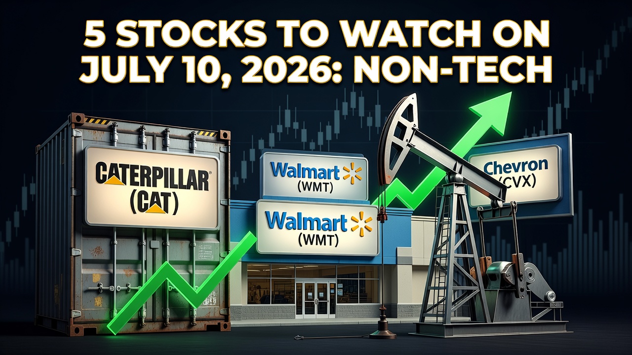 5 Stocks To Watch On July 10, 2026: Non-Tech Sectors Take The Wheel -- 5 Stocks To Watch On July 10, 2026: Non-Tech Sectors Take The Wheel