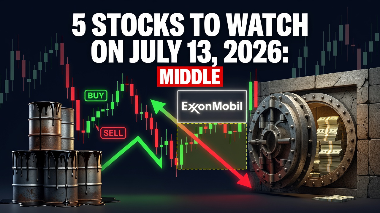 5 Stocks To Watch On July 13, 2026: Middle East Tensions And Bank Earnings Clash -- 5 Stocks To Watch On July 13, 2026: Middle East Tensions And Bank Earnings Clash