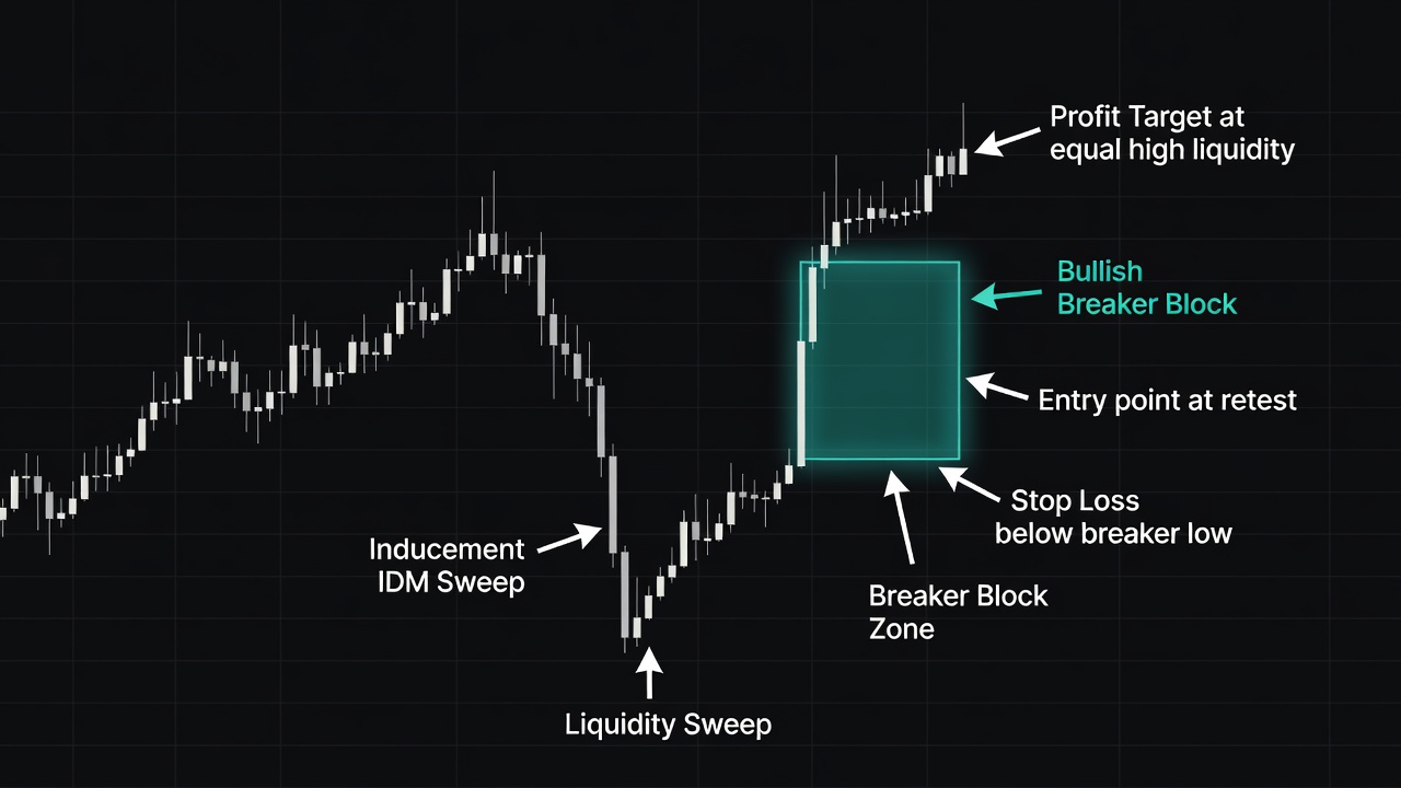 The Complete Guide To Trading Smc Inducement & Breaker Blocks — Setup Diagram