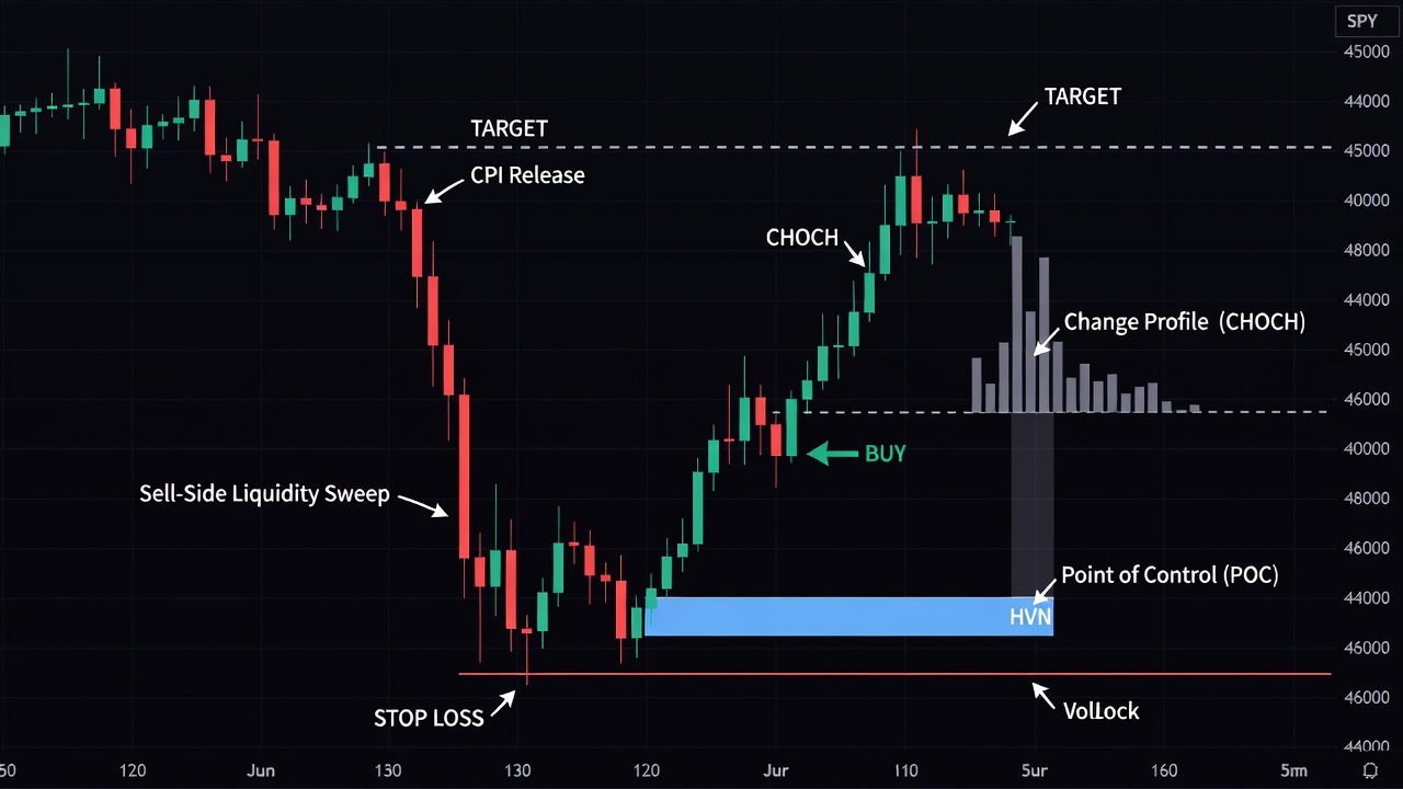 Trading S&Amp;P 500 Reversals Using Smc Order Blocks And Volume Profile -- Trading S&P 500 Reversals Using Smc Order Blocks And Volume Profile — Setup Diagram