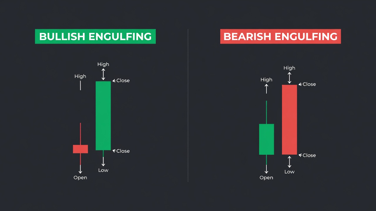 Ultimate Guide To The Bullish And Bearish Engulfing Candle Strategy -- Ultimate Guide To The Bullish And Bearish Engulfing Candle Strategy — Pattern Diagram