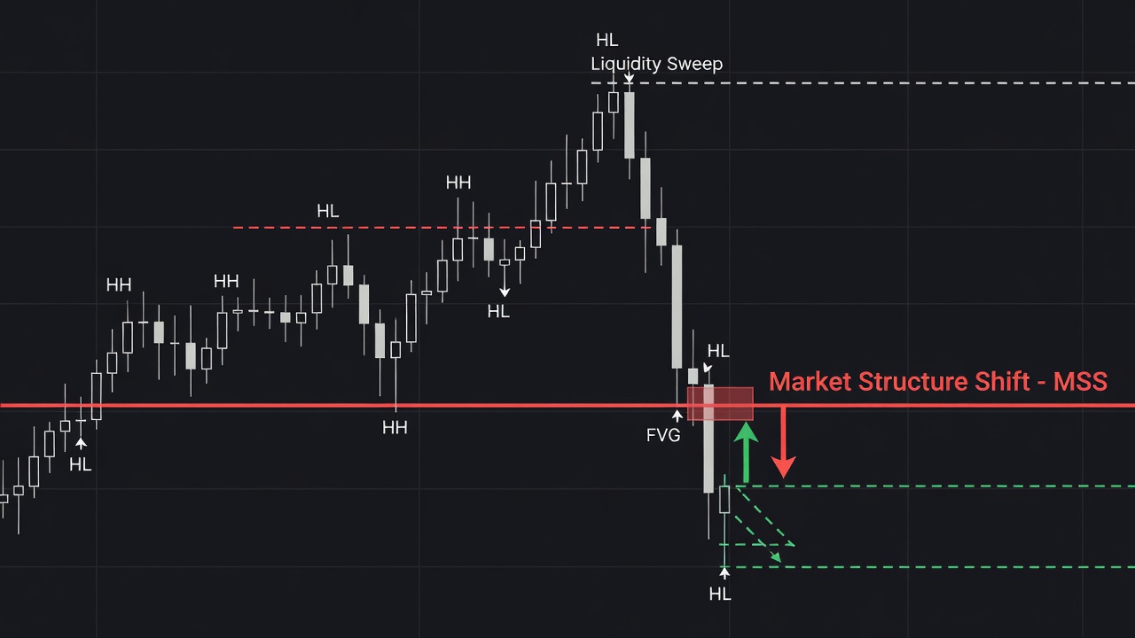 Ultimate Guide To Trading Market Structure Shifts In Major Indices -- Ultimate Guide To Trading Market Structure Shifts In Major Indices — Setup Diagram