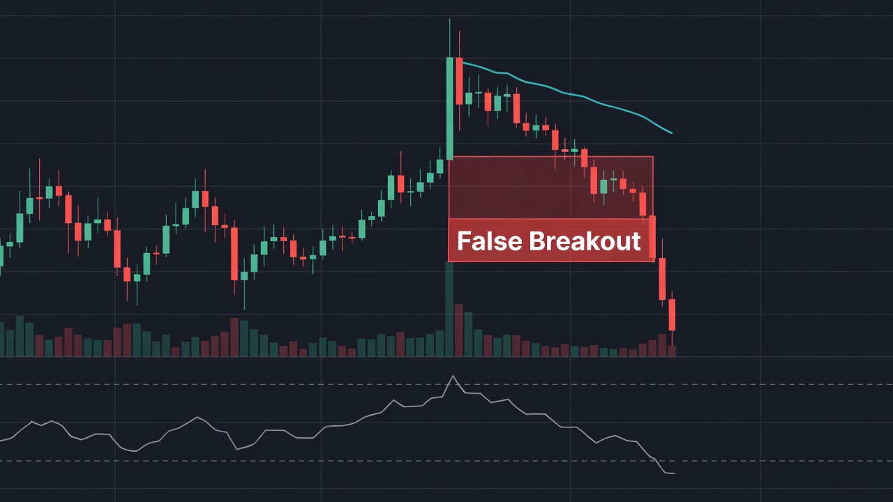Multi-Timeframe Rsi &Amp; Bollinger Squeezes: Semi Breakouts -- Trading Chart Illustrating A False Breakout And Bollinger Band Squeeze Failure